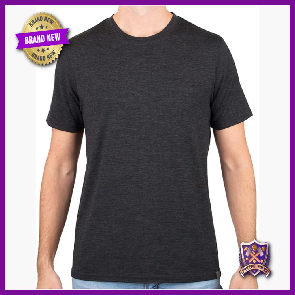Men's Merino Wool Short Sleeve Base Layer Tee Lightweight Active